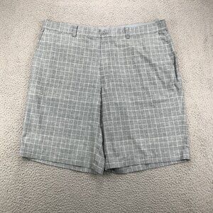 NIKE GOLF Shorts Mens Size‎ 40 Tour Performance Gray Plaid Dri-Fit 11" Inseam